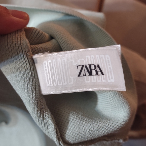 Zara Strapless Sage Green Midi Dress - Picture 8 of 8